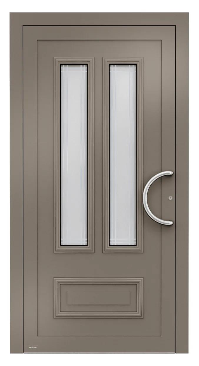 WERU ATRIS Aluminium-Haustür Klassik Modell H10315 in Beigegrau