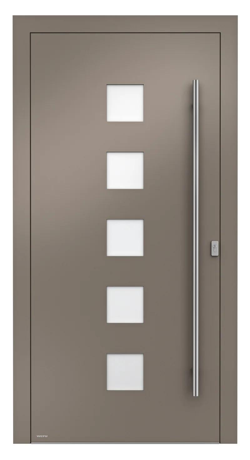 WERU ATRIS Aluminium-Haustür Modern Modell H10125 sandgestrahlt