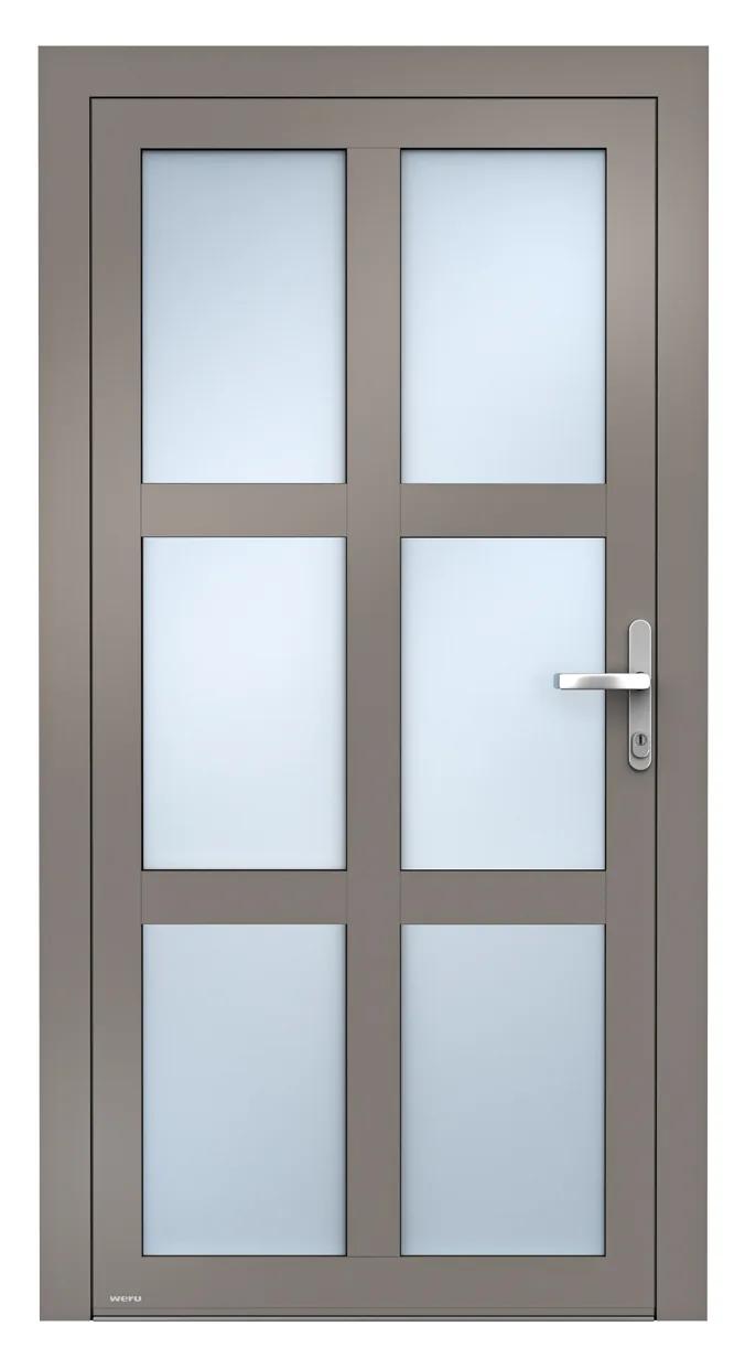WERU ATRIS Aluminium-Haustür Vario Modell H00021-K in Beigegrau Satinato