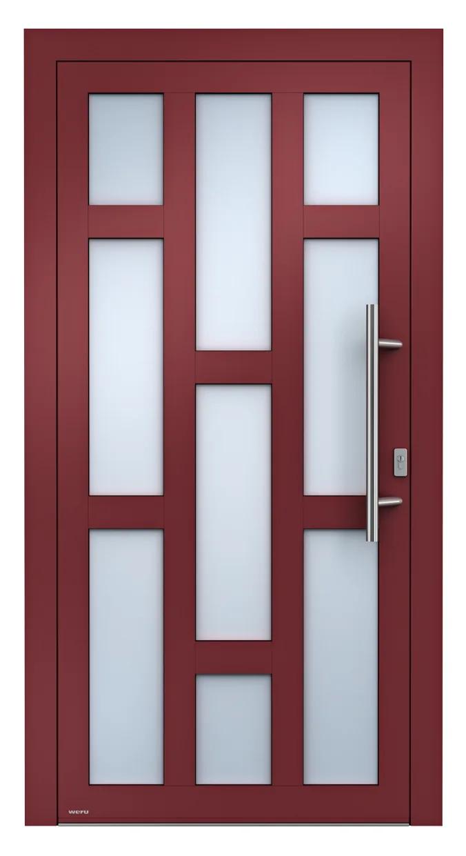 WERU ATRIS Aluminium-Haustür Vario Modell H00222-K in Weinrot