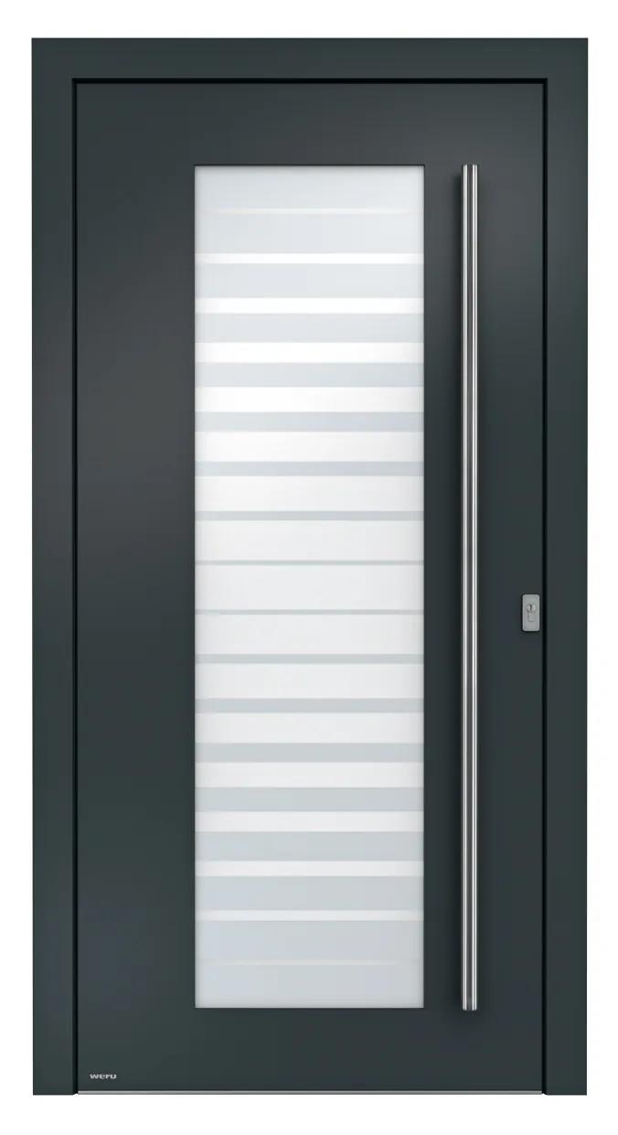 WERU ATRIS Aluminium-Haustür Modern Modell H11126 in Anthrazitgrau